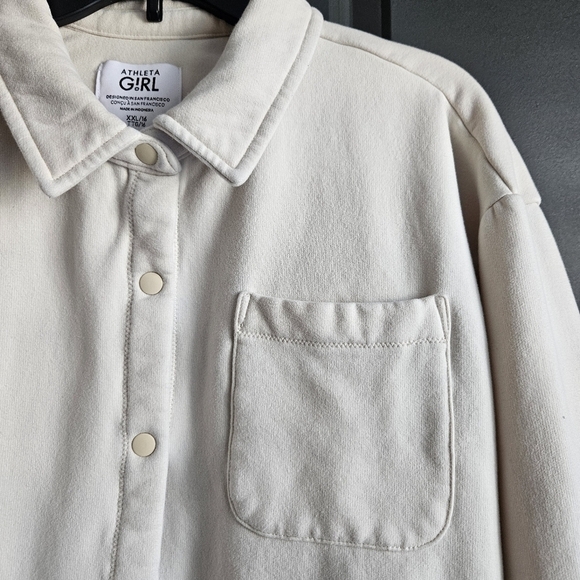 ATHLETA GIRL RETROACTIVE OVERSIZED SHACKET SZ XXL/16 - Picture 5 of 12